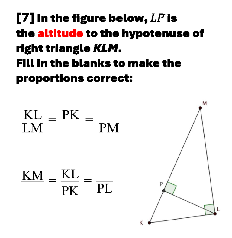 GEOMETRY SUCCESS QUESTION #7: Altitude of Right Triangle