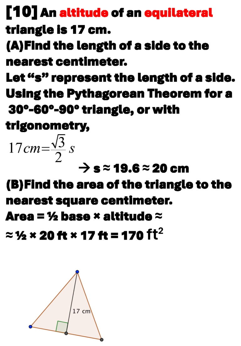GEOMETRY SUCCESS SOLUTION TO QUESTION 10
