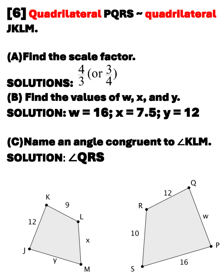 GEOMETRY SUCCESS SOLUTION TO QUESTION 6
