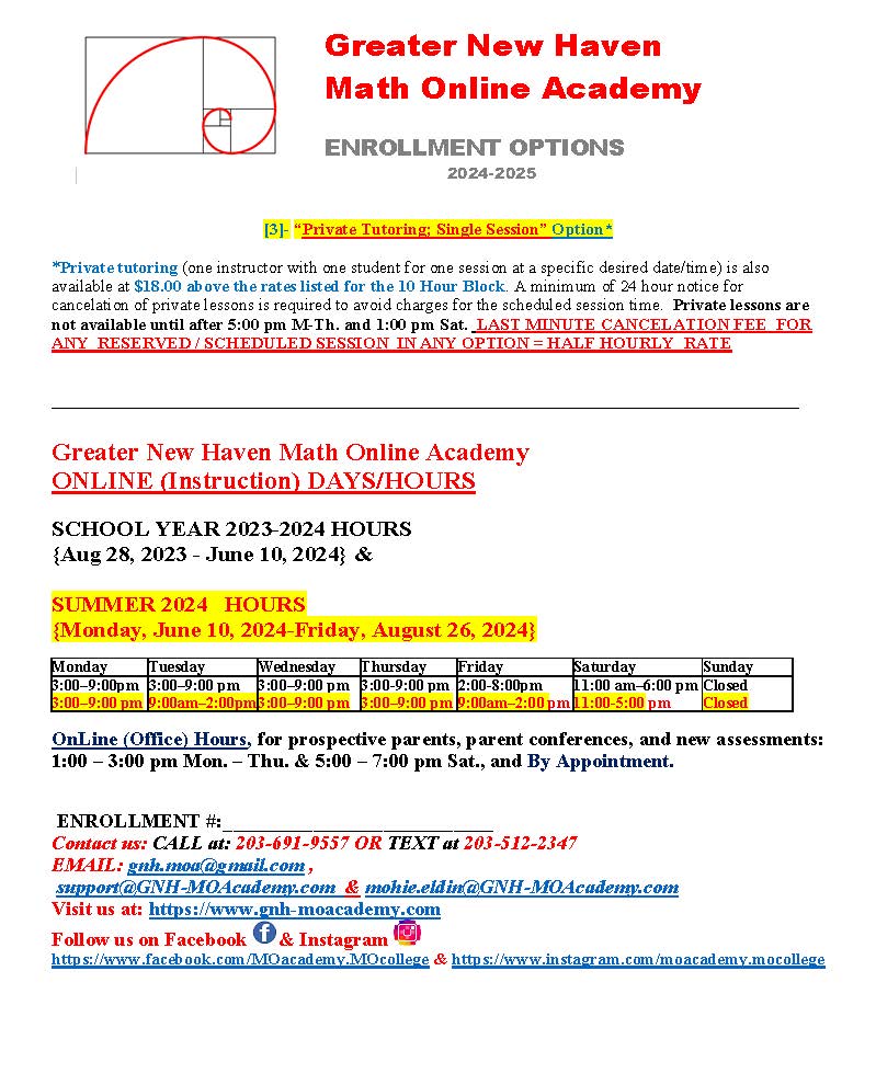 ENROLLMENT OPTIONS